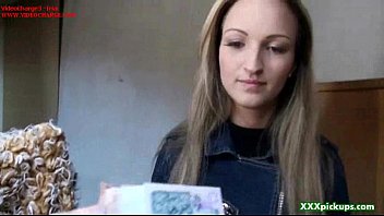 Slutty blonde Czech babe is paid cash from some crazy public sex 21