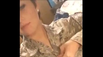 Lauren Russell - Gorgeous military babe stripping uniform   fingering to orgasm