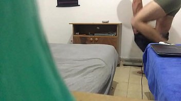 Hidden cam catches my roommate strip naked and masturbating to gay porn and cums on himself