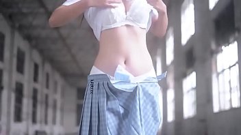College girl show her sexy body in uniform  