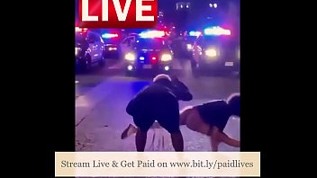 Some protest but she puts on show during riot for police officers supporting black live matters BLM