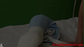 Dominating nurse jizzed in mouth after bj