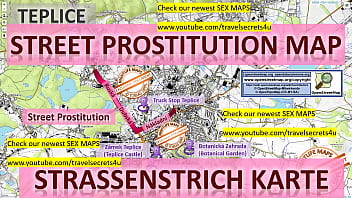 Teplice, Czech Republic, Tschechien, Street MAP. Prostitutes, Callgirls