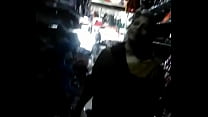 Indian Aunty showing off body in shop part 2